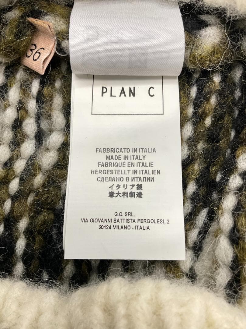 【新品】Plan C アルパカカシミア混ジャガードニット 36