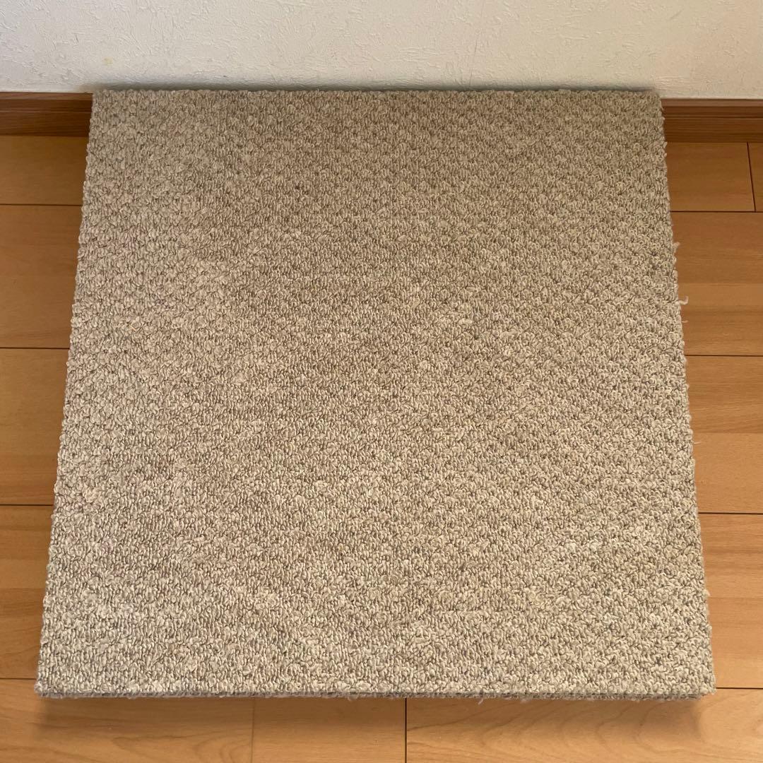 静床ライト 10枚 防音 ラグ タイルカーペット①　シープホワイト