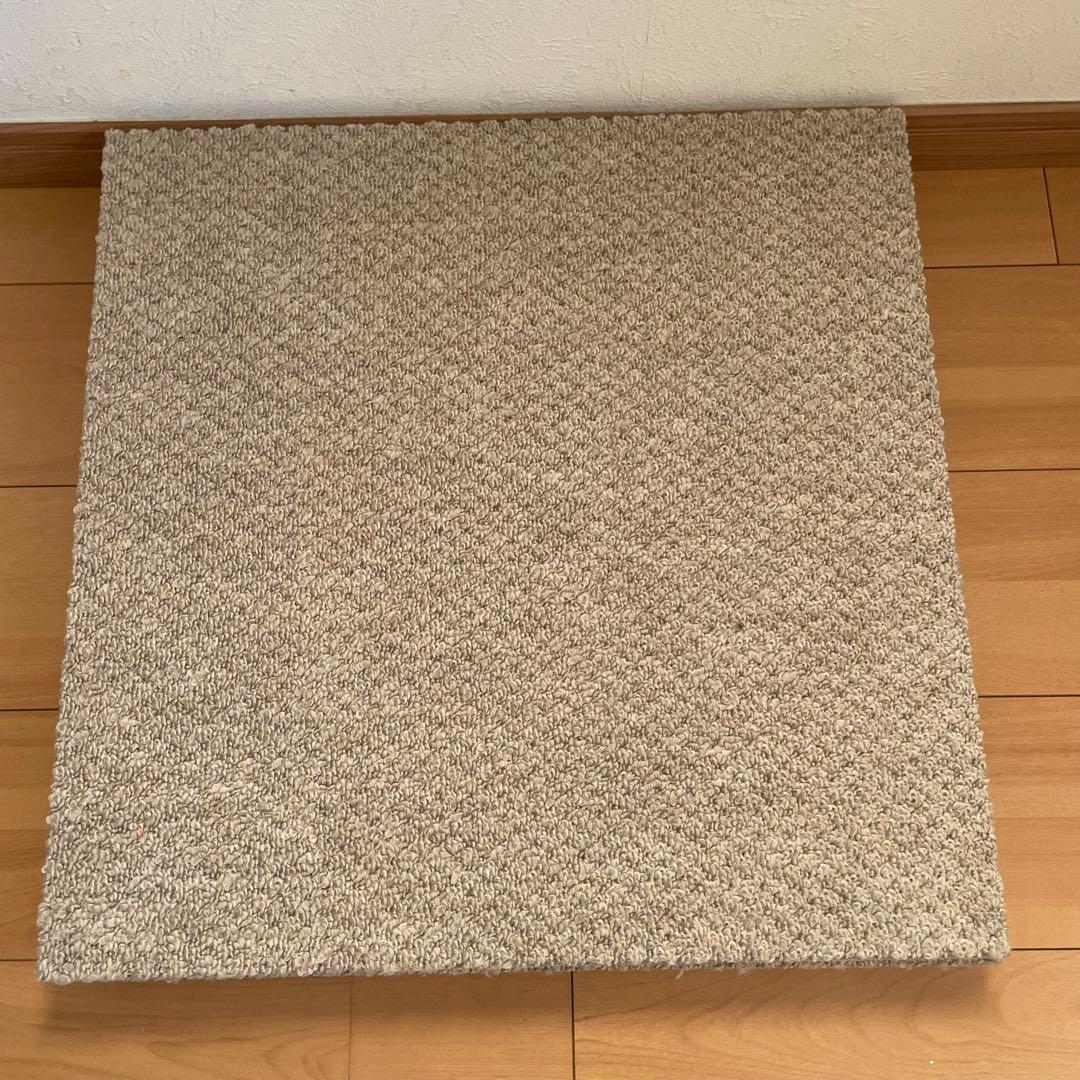 静床ライト 10枚 防音 ラグ タイルカーペット①　シープホワイト