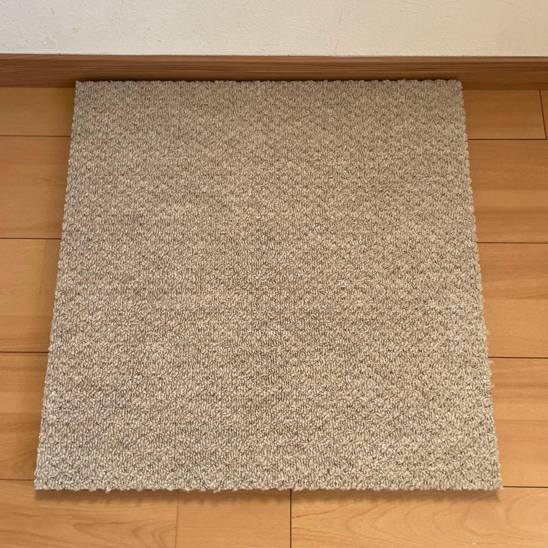 静床ライト 10枚 防音 ラグ タイルカーペット①　シープホワイト