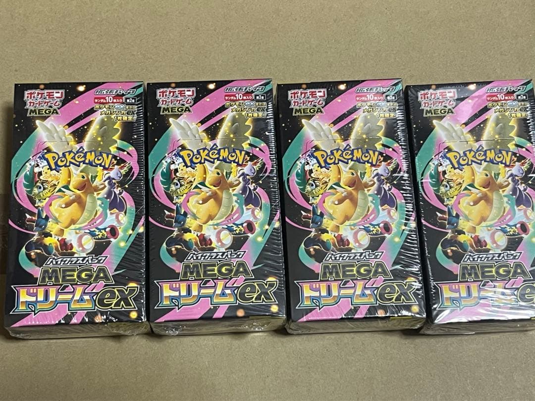 【新品未開封】ポケモンカードゲーム　メガドリームex シュリンク付き　4BOX