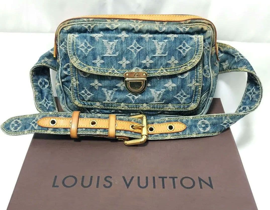 状態良好 デニム ボディバッグ バムバッグ ウエストバッグ ウエストポーチ 希少