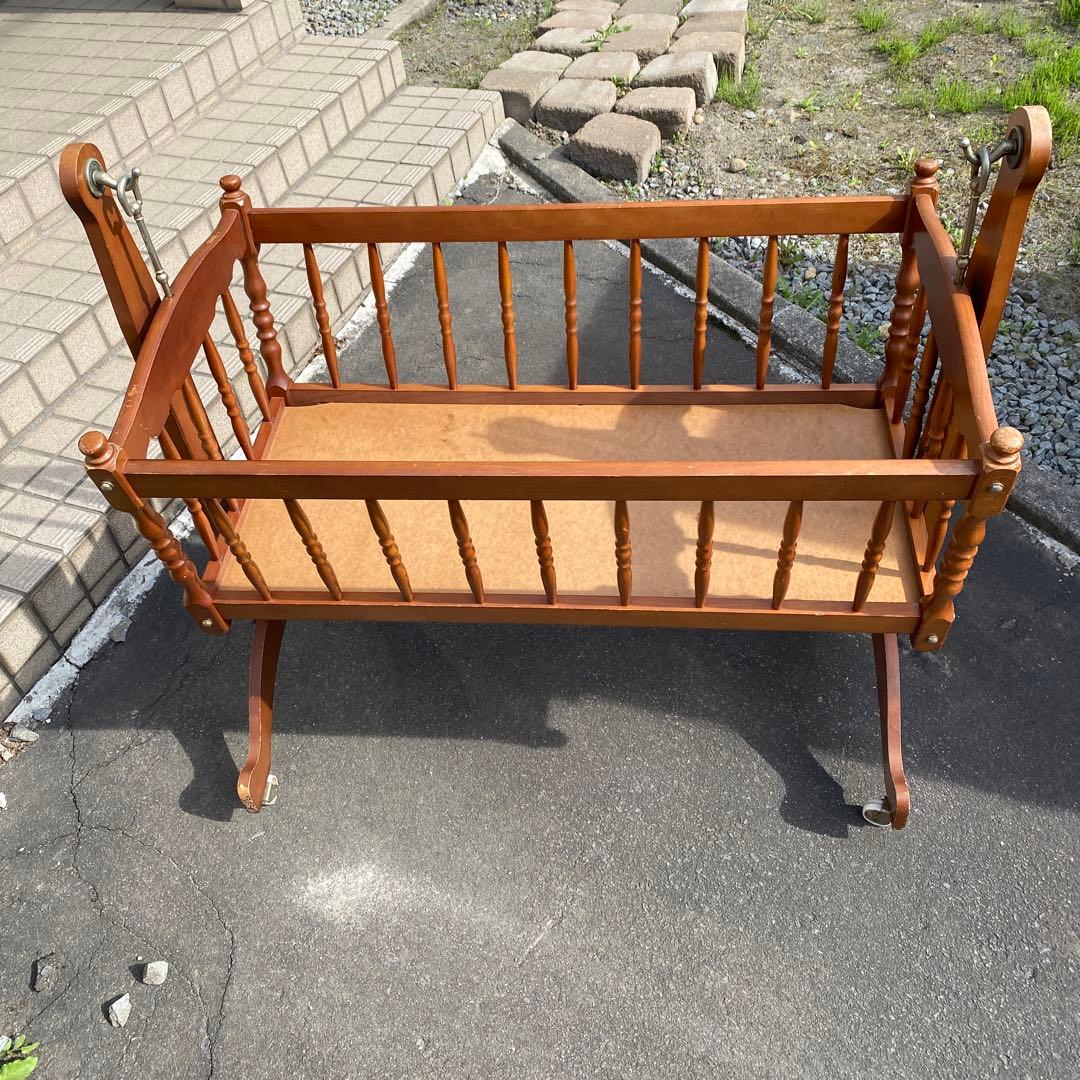 【希少品】アンティーク　ベビーベッド　ゆりかご　レトロ