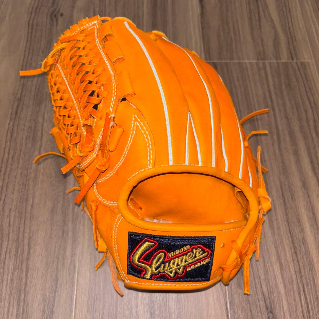 slugger スラッガー　左投げ用軟式グローブ オレンジ