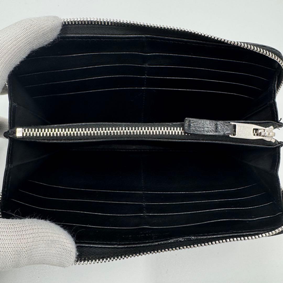 バレンシアガ コンチネンタル レザー 長財布 ロングウォレット 男女兼用 黒