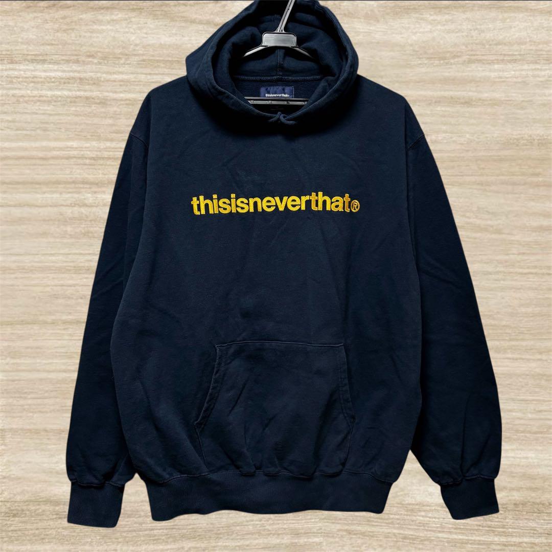 超美品 thisisneverthat 正規品 ネイビー パーカー　XL