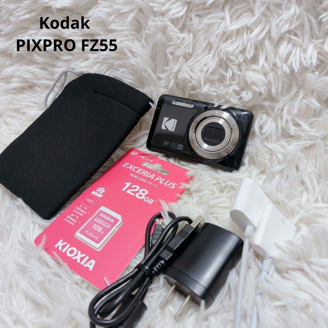 Kodak PIXPRO FZ55 デジタルカメラ ブラック　コンパクト