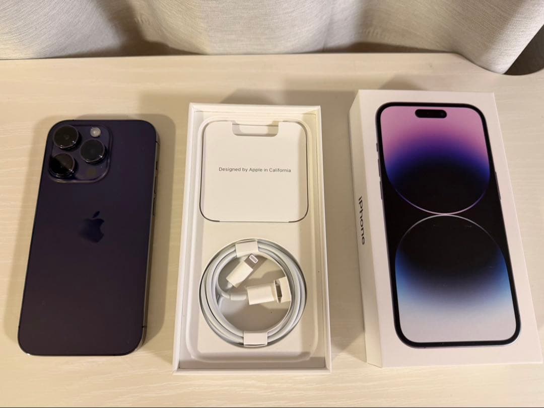 美品★iPhone 14 Pro 256GB ディープパープル SIMフリー