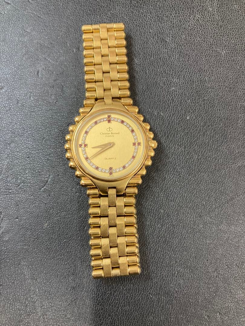 Christian Bernard ゴールド クォーツ腕時計
