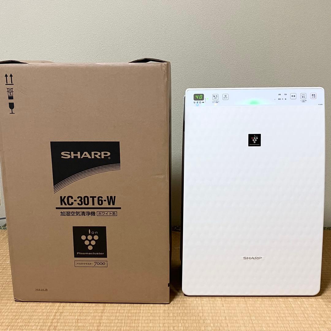 美品 SHARP プラズマクラスター7000加湿空気清浄機 KC-30T6-W