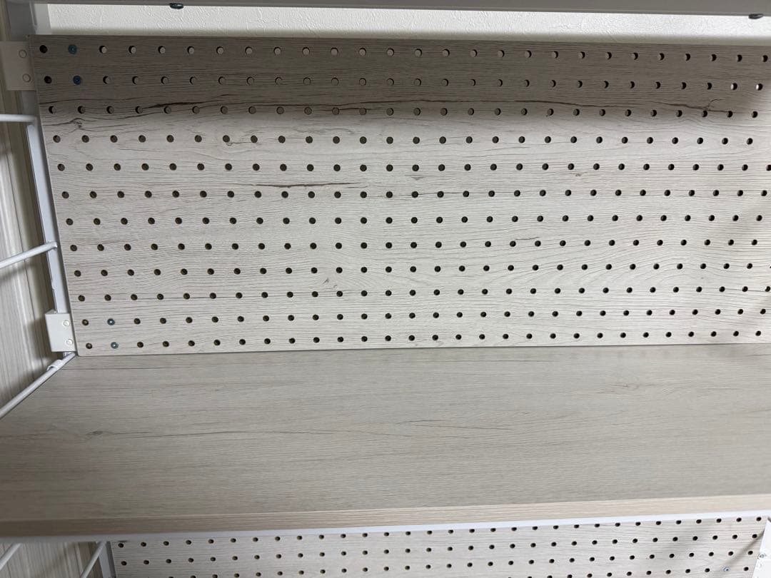 Nポルダ　幅80 ホワイトウォッシュ　壁面収納　棚