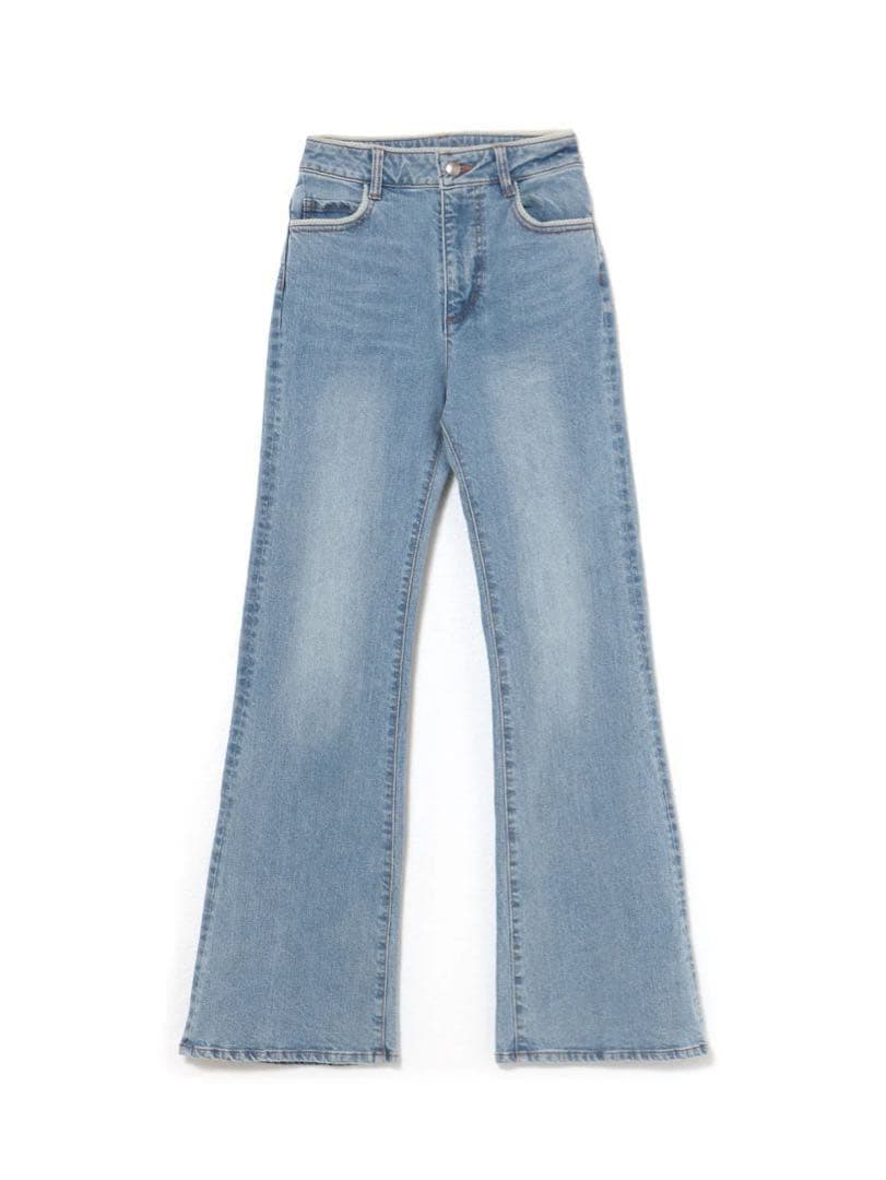 パンツ ANDMARY Heart stitch denim light blue S