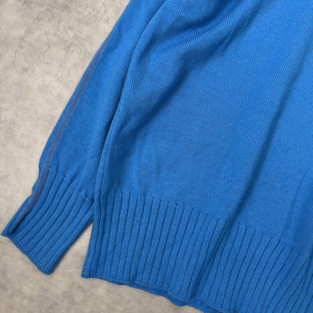 【セオリーリュクス】タートルネックニット 38 きれい色 ブルー 近年モデル