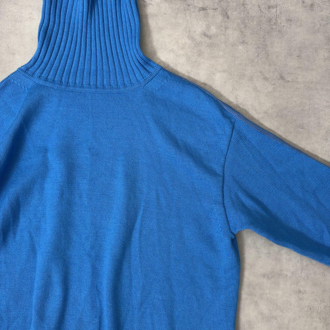 【セオリーリュクス】タートルネックニット 38 きれい色 ブルー 近年モデル
