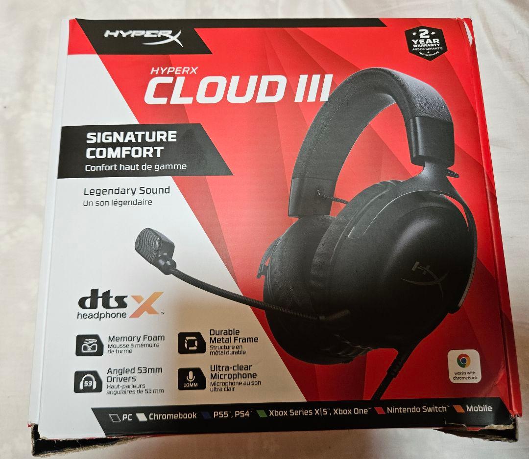 HYPERX CLOUD Ⅲ　ゲーミングヘッドホン　有線