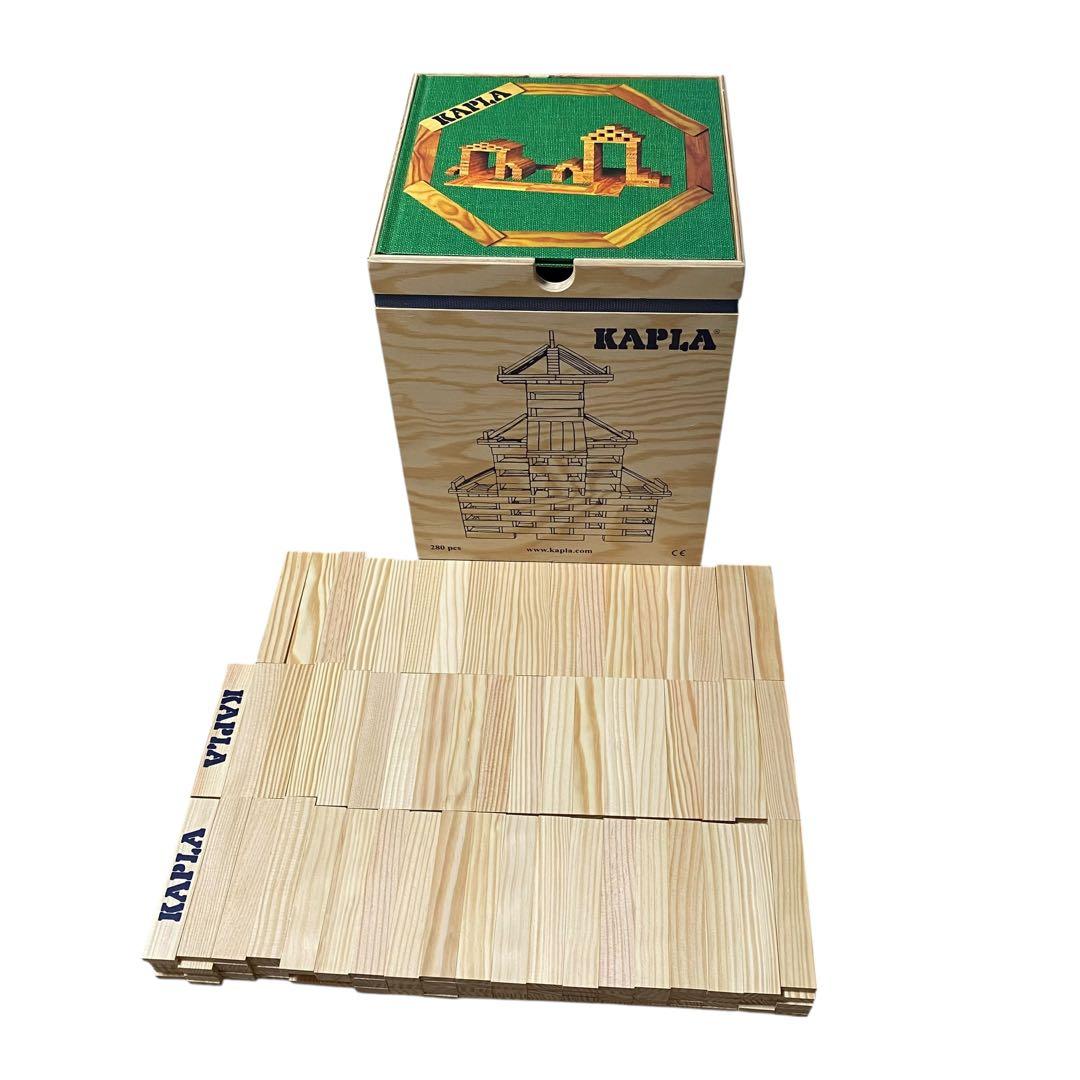 【美品】KAPLA 木製ブロック 280ピースセット NO.02 緑