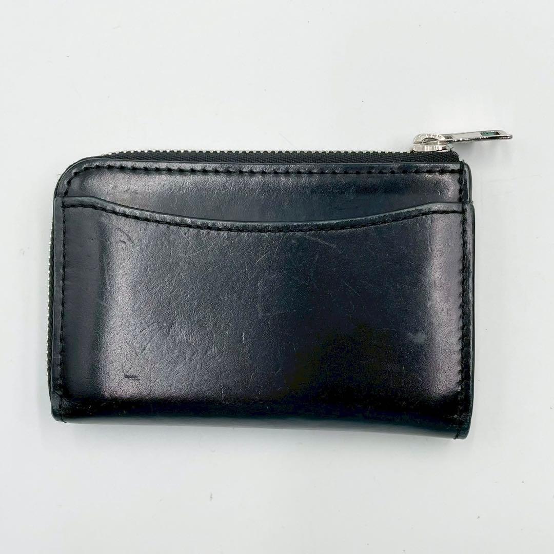 美品　ソメスサドル　コードバン　コンパクトウォレット　L字ファスナー　ブラック
