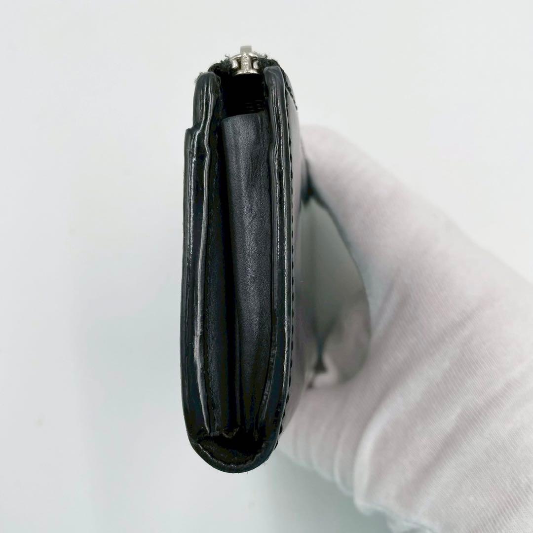 美品　ソメスサドル　コードバン　コンパクトウォレット　L字ファスナー　ブラック