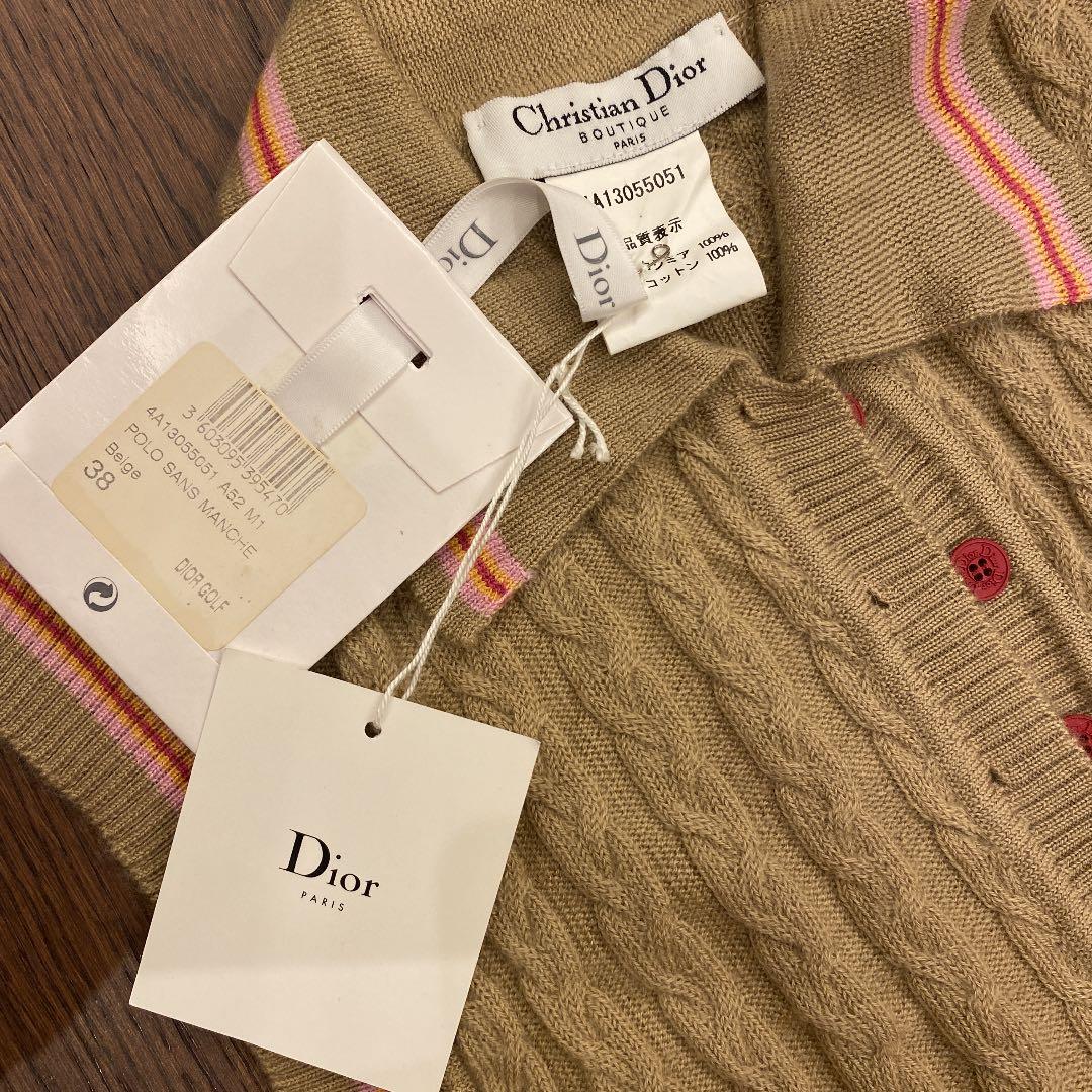 新品ChristianDiorクリスチャンディオールゴルフ38カシミア　ベスト