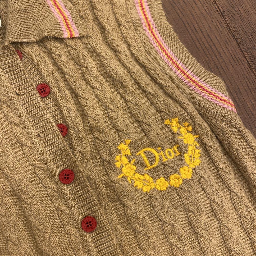 新品ChristianDiorクリスチャンディオールゴルフ38カシミア　ベスト