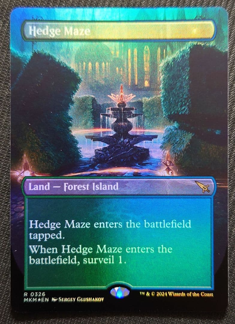 mtg 稀少 迷路庭園 ボーダーレス FOIL 英語版 mkm edh