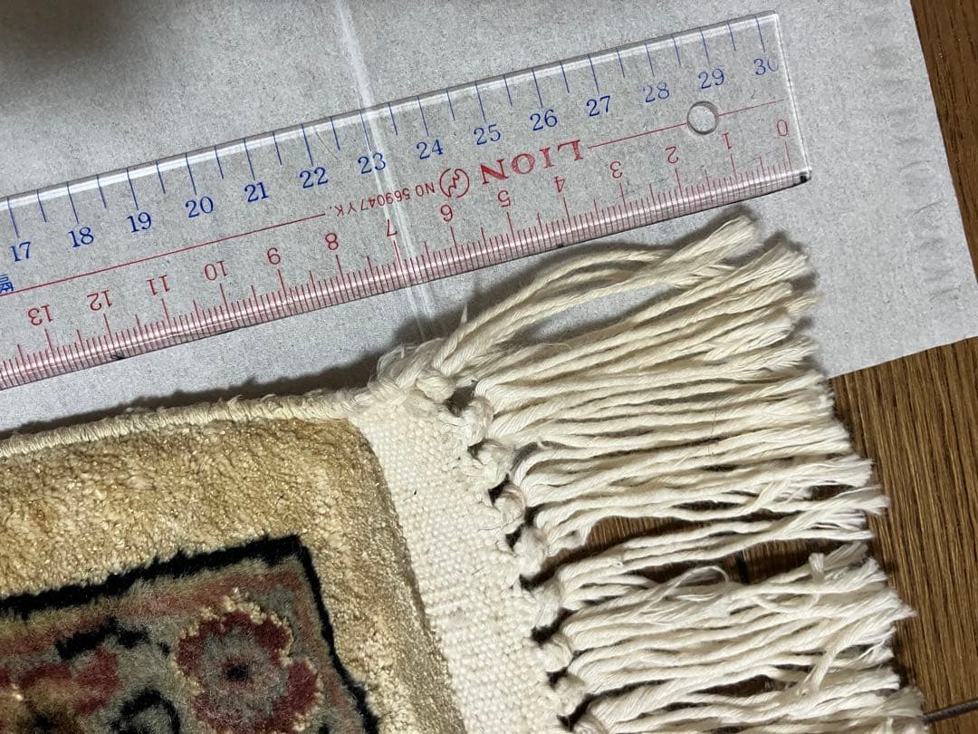 パキスタン絨毯 アンティーク 完全手織り 約2100×約1240mm