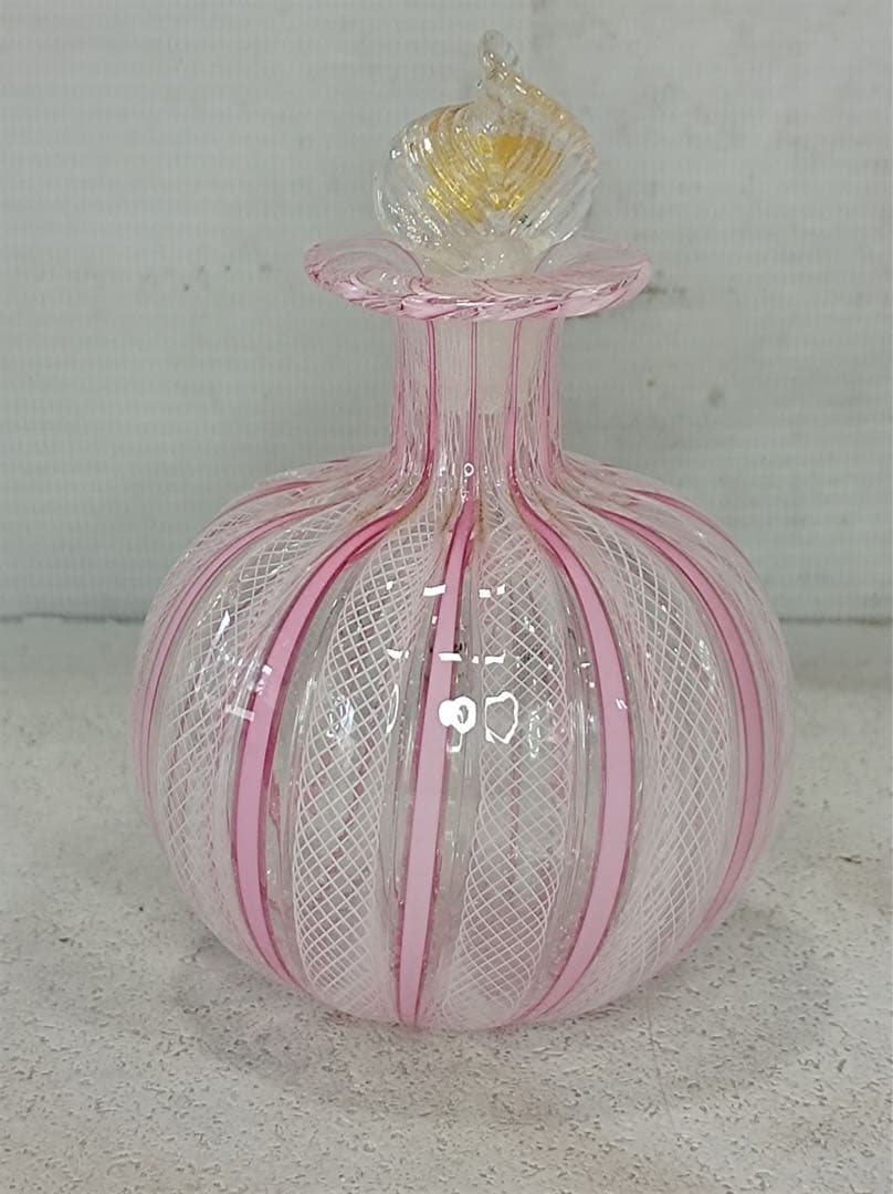 八5766【美品】MURANO ムラノ　ベネチアングラス　香水瓶