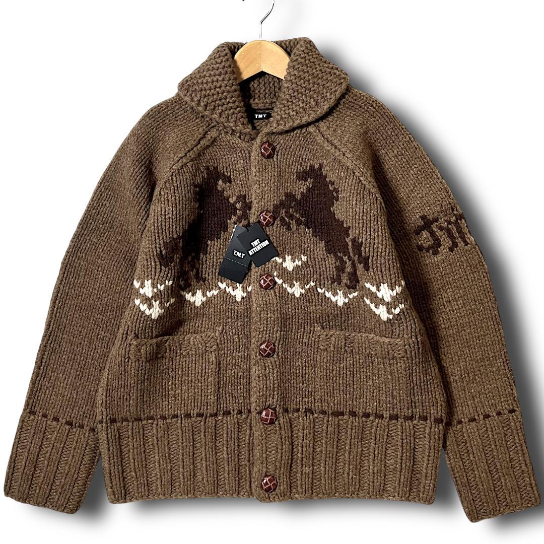 M 定価66000円 TMT ティーエムティー カウチンニット カーディガン 茶