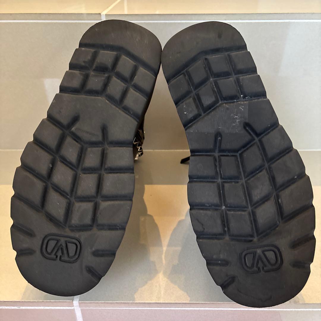 Valentino ユニークフォーム カーフスキンアンクルブーツ スタッズ37