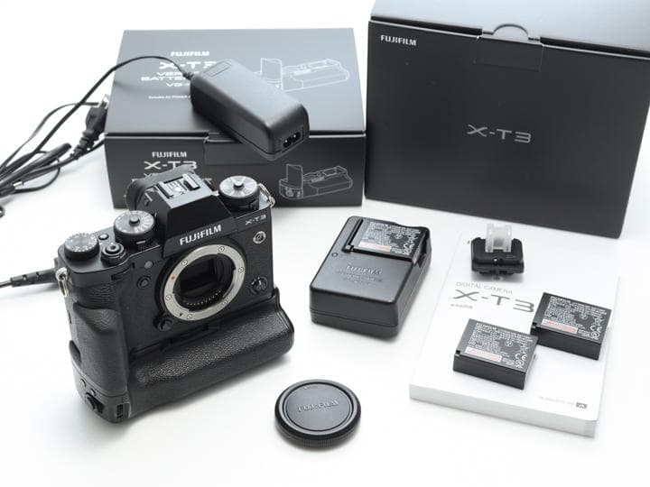 gash X-T3 バッテリーグリップ付き　バッテリー３個　元箱入り