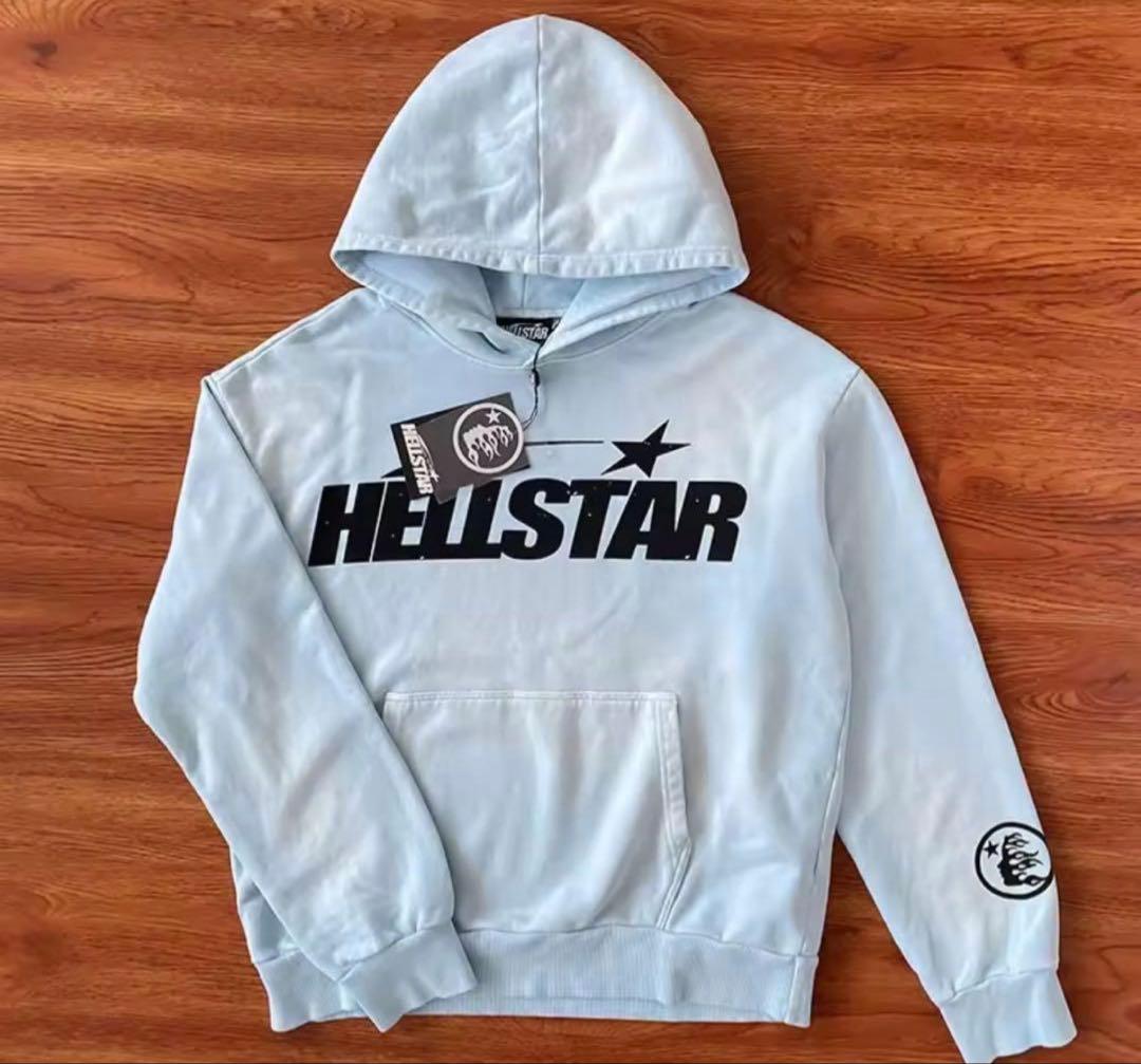 大幅値下げしました！ HELLSTAR ライトブルーパーカー