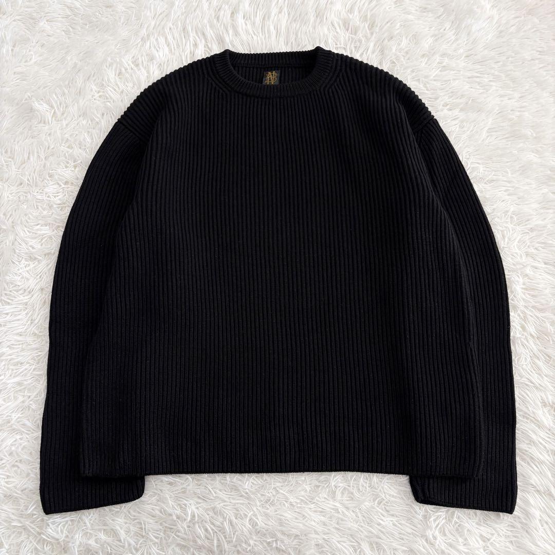 希少サイズ バトナー シグネチャー クルーネック ニットセーター 黒 サイズ5