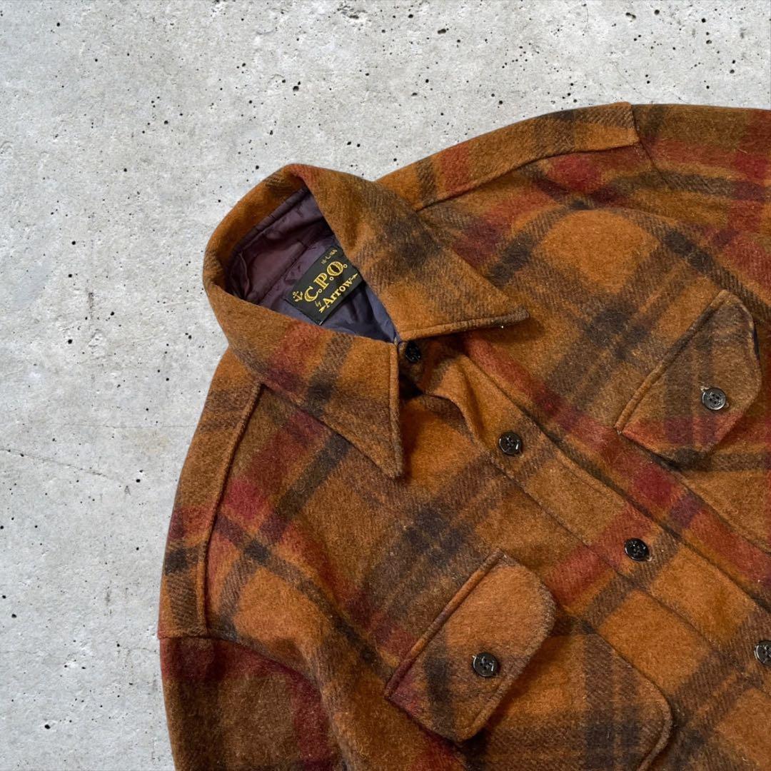 【まー 様】60s古着USA製C.P.O. by ArrowウールCPOシャツL