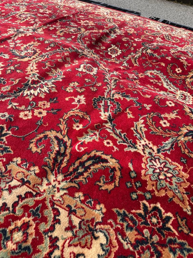 ⭐️【全国送料無料】アンティーク　ベルギー製　ラグ　絨毯　335cm 大判　輸入品