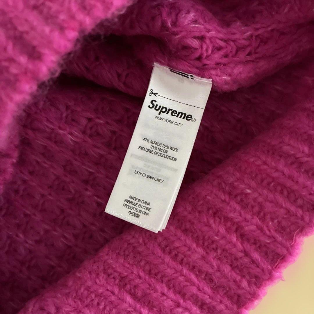 Supreme ワッフル編み ニットセーター M ピンク