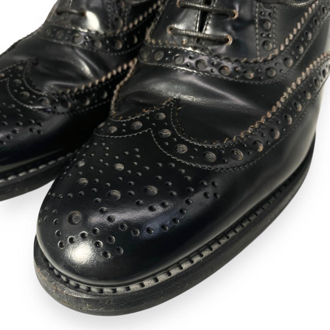 美品■チャーチ　BURWOOD　ビジネスシューズ　ウィングチップ　黒