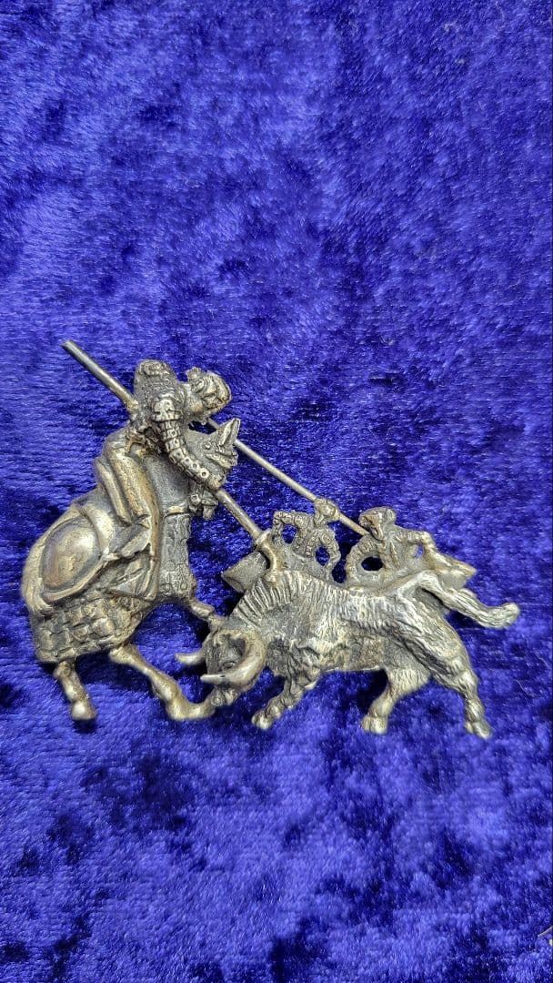 値下げ！ヴィンテージ メキシコ925 銀製 シルバーブローチ 闘牛士 繊細