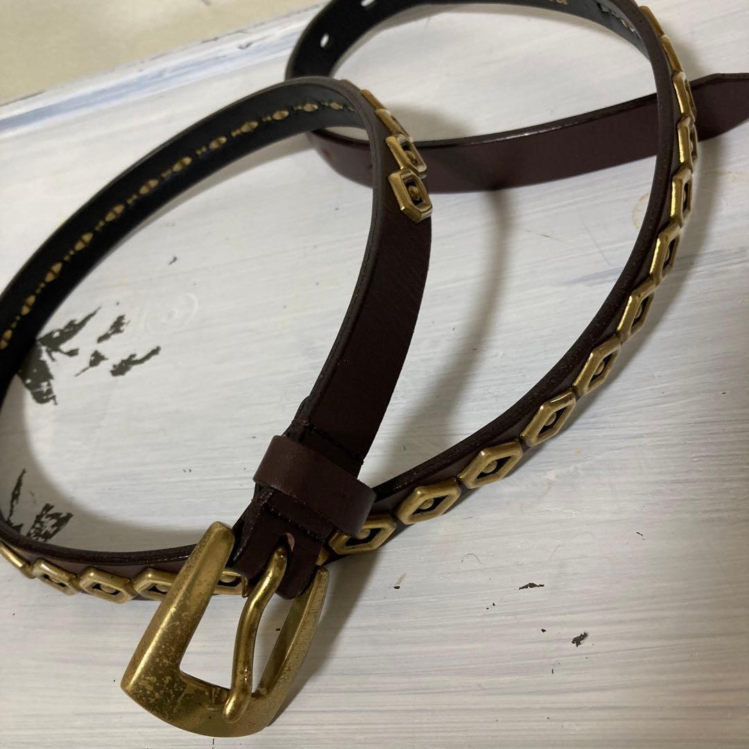 レザー　スタッズ　エイプ　ゴールド　ベルト　アーカイブ