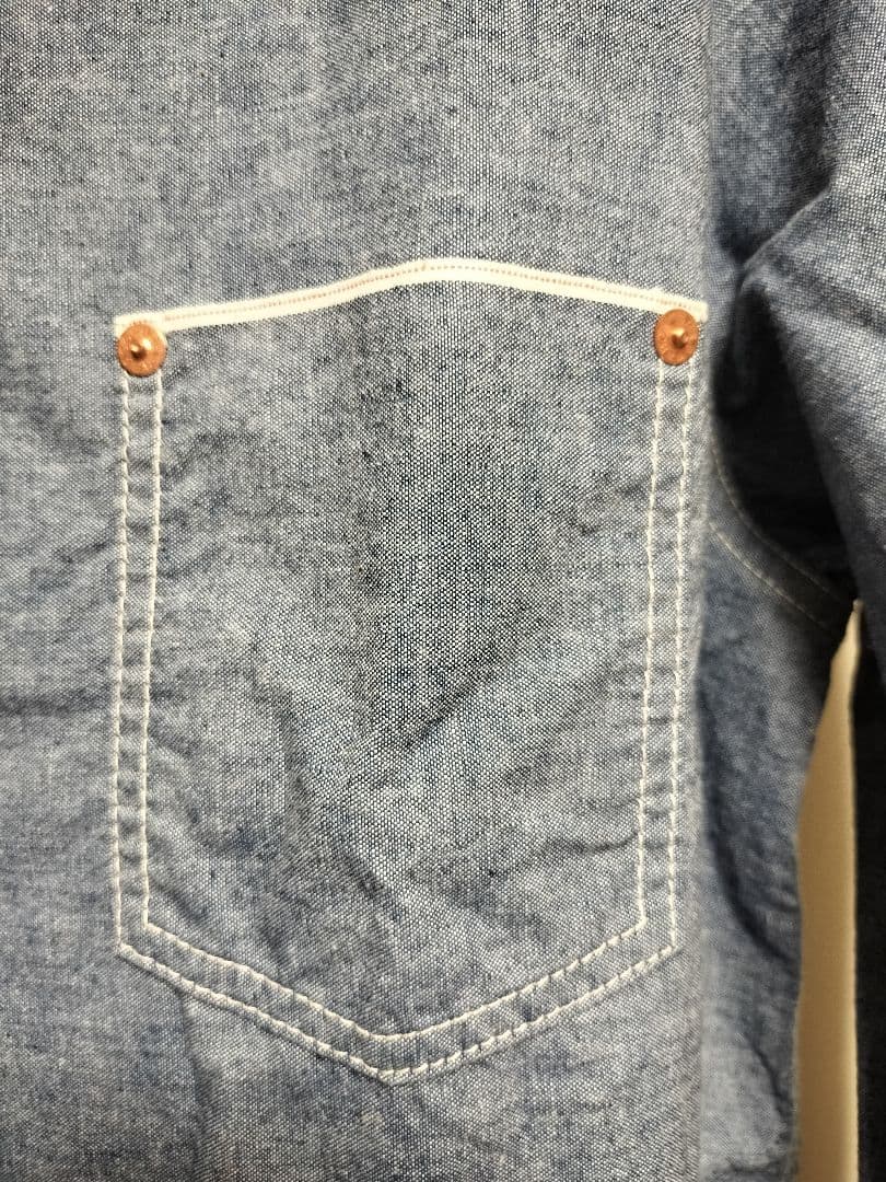 FOB FACTORY　FOBファクトリー　シャンブレー プルオーバーシャツ