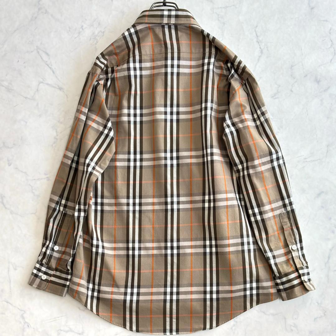 バーバリー ノバチェック 長袖シャツ サイズL tx4