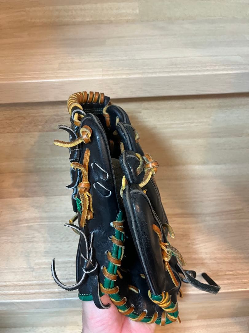 訳あり商品　低価格DEAD STOCK デッドストック　硬式野球グローブ 黒/緑