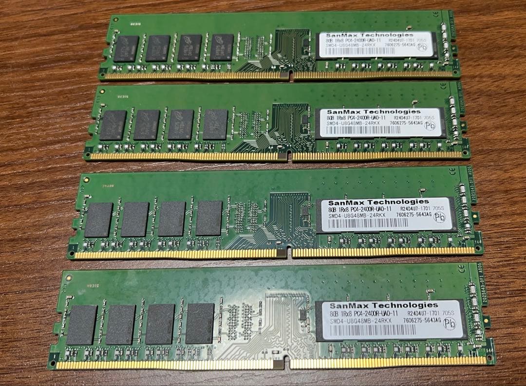 SanMax DDR4 2400MHz 8GB × 4枚