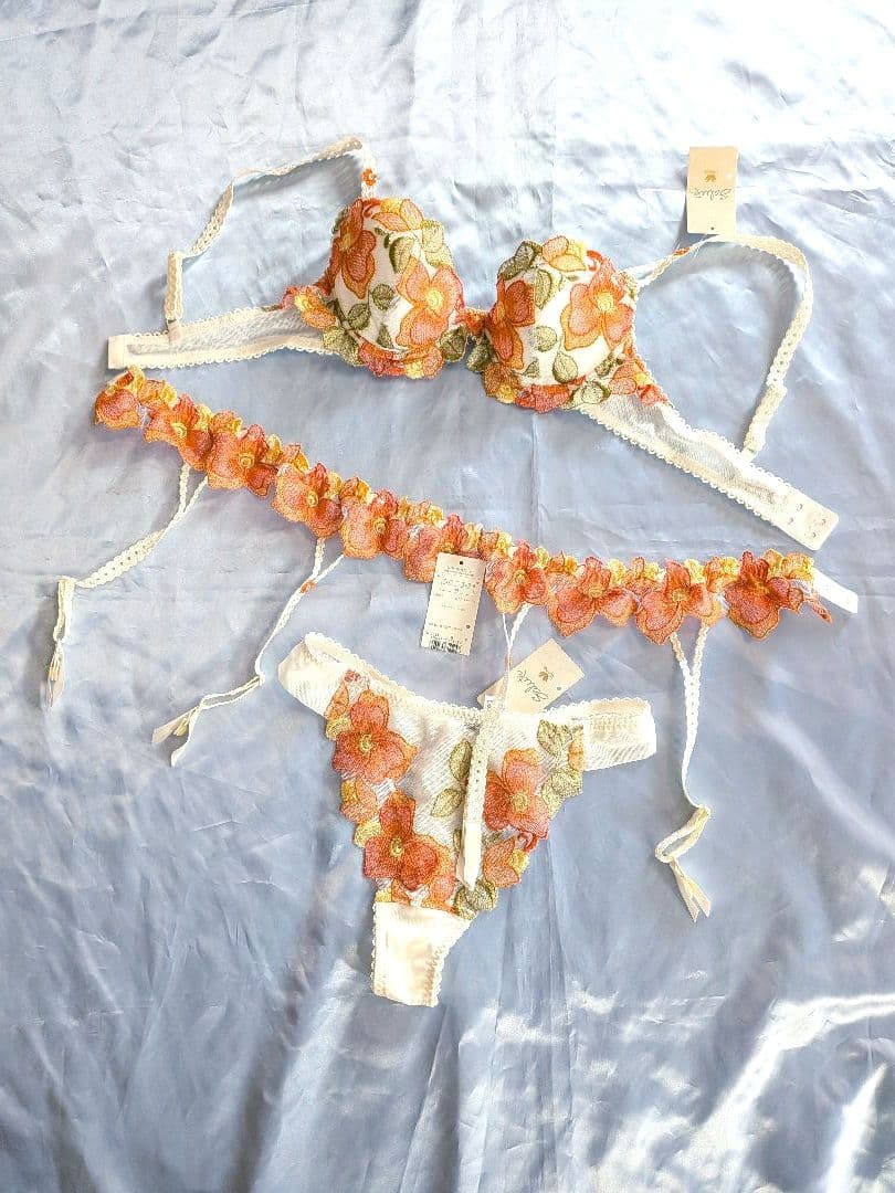 ワコール　サルート　ブラジャー　Tバック　ガーターベルト　３点セット　難アリ