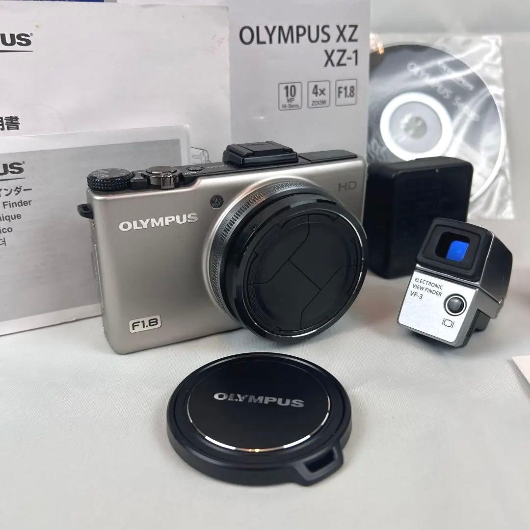 【付属品多数】OLYMPUS オリンパス XZ-1 VF-3 自動開閉 シルバー