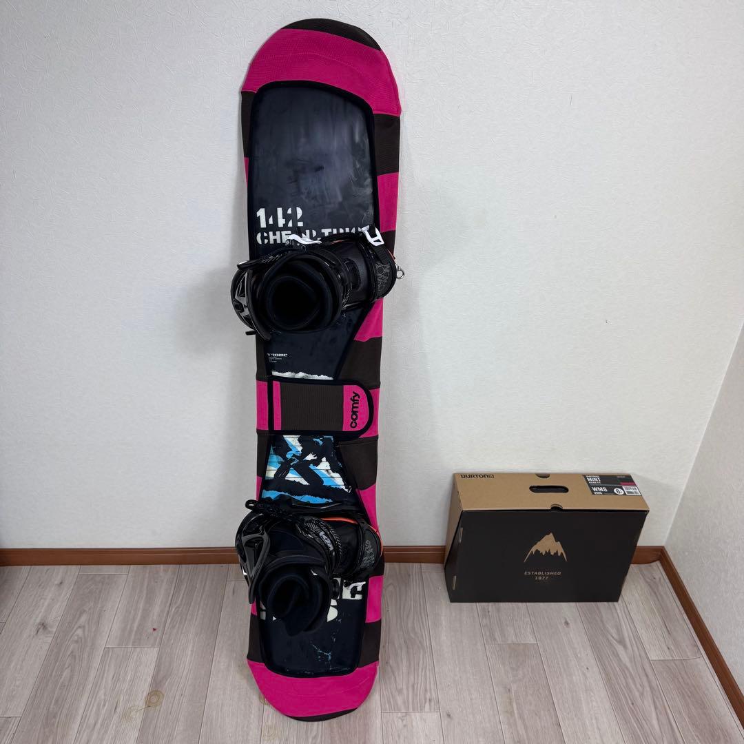 ROMEレディース スノーボード 142cm 4点セット