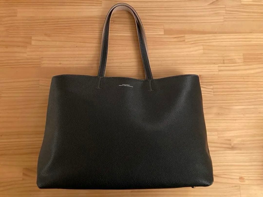 ユナイテッドアローズ　トートバッグ　合皮　黒