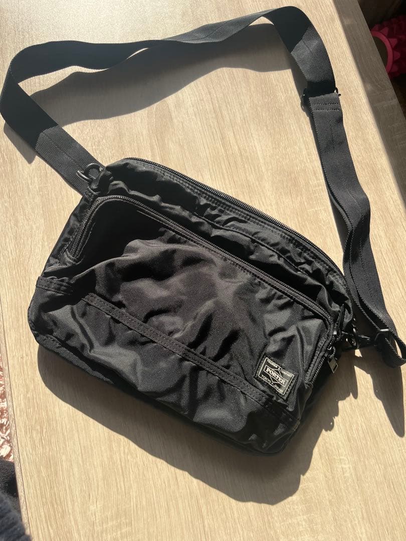 PORTER フラッシュ ボディバッグ ポシェットタイプ ブラック