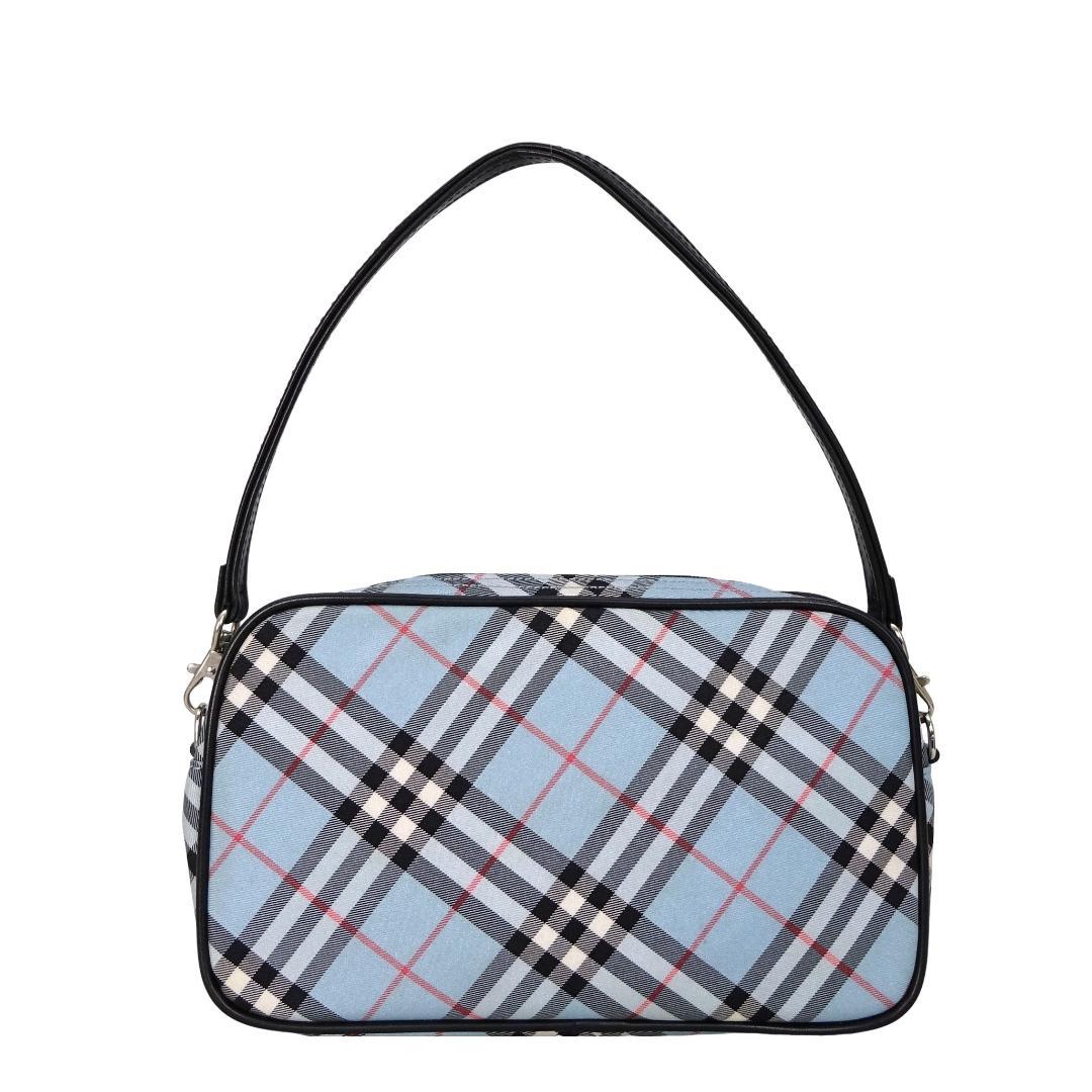 本物 未使用 ■バーバリー■ブルー ノバチェック アクセサリーポーチ アクセポ