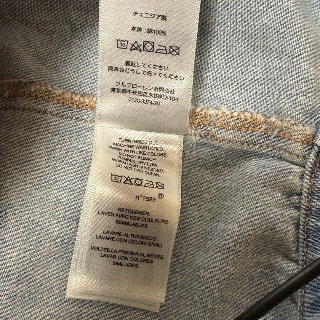 【美品】POLO ポロ ラルフローレン 花刺繍 デニムシャツ XL ビッグサイズ