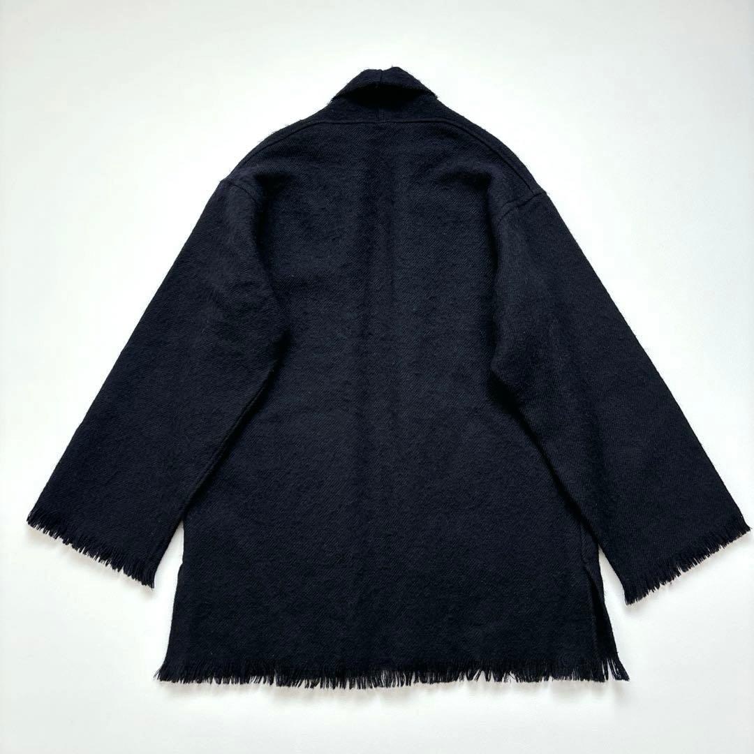 COMOLI コモリ ストールジャケット ウール100 カーディガン ブラック